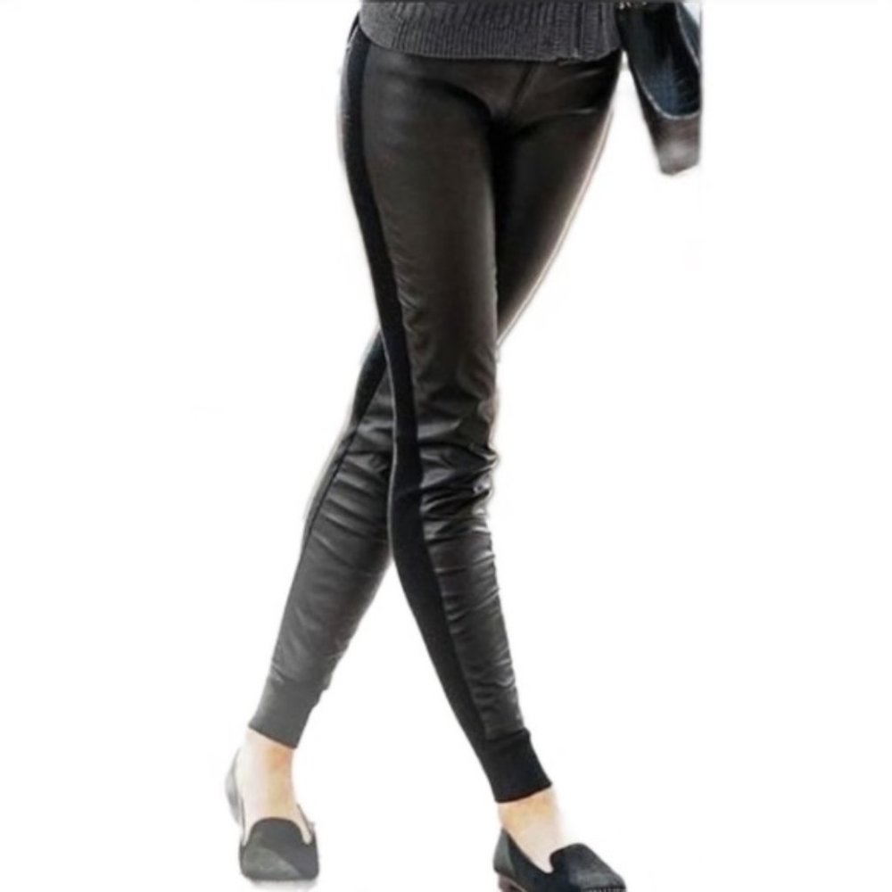 Victoria’s Secret VS Faux Leather Ribbed Leggings